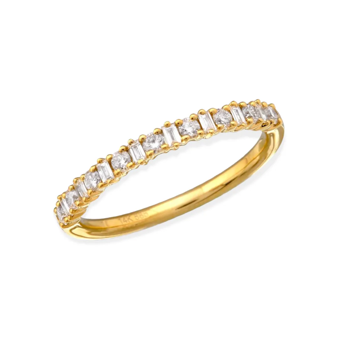 alternating_baguettes_amp_0.webp Mama Bijoux Alternating Baguettes & Round Diamonds Stacking Ring Outlet