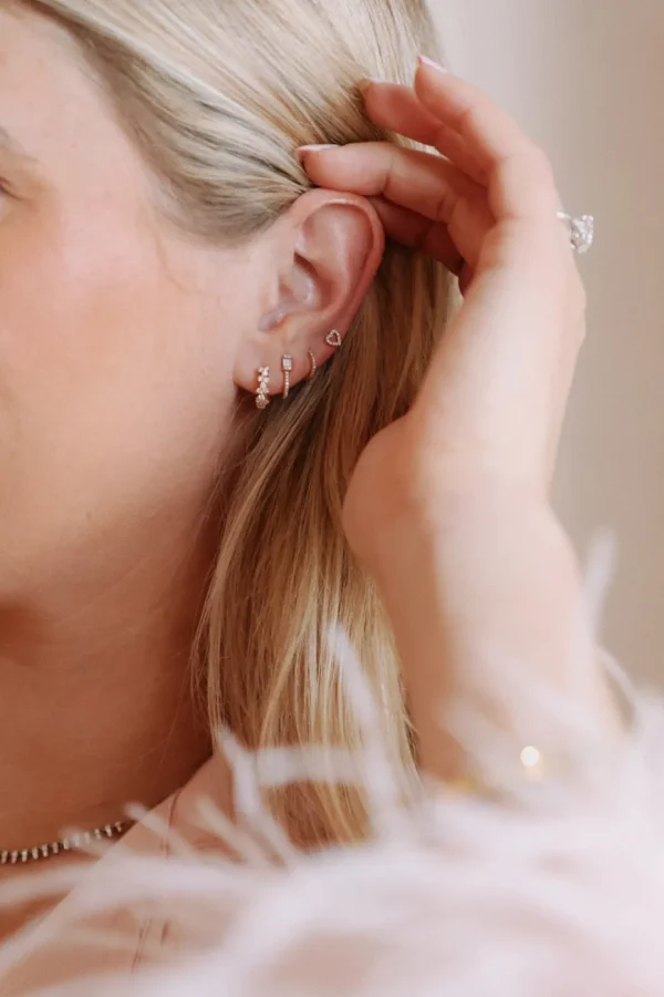 Mama Bijoux Baguette & Diamond Illusion Lobe Studs Online