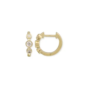 Mama Bijoux Bezel Diamond Huggies Outlet