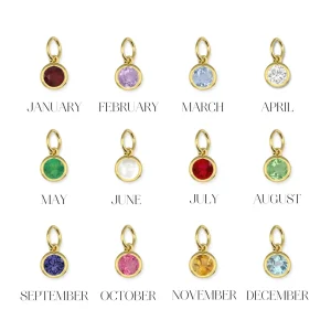 Mama Bijoux Birthstone Charms - Bezel Setting Clearance