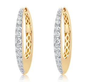 Mama Bijoux Bold Gold Graduating Diamond Hoops Outlet