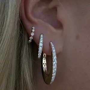 Mama Bijoux Bold Gold Graduating Diamond Hoops Outlet