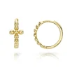 Mama Bijoux Bubble Cross Gold Huggies New
