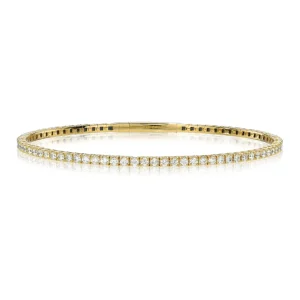 Mama Bijoux Classic 4 Prong Setting Diamond Flexible Tennis Bangle Discount