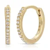 Mama Bijoux Classic Mini Continuous Diamond Huggies (11mm) Best