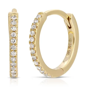 Mama Bijoux Classic Mini Continuous Diamond Huggies (11mm) Best