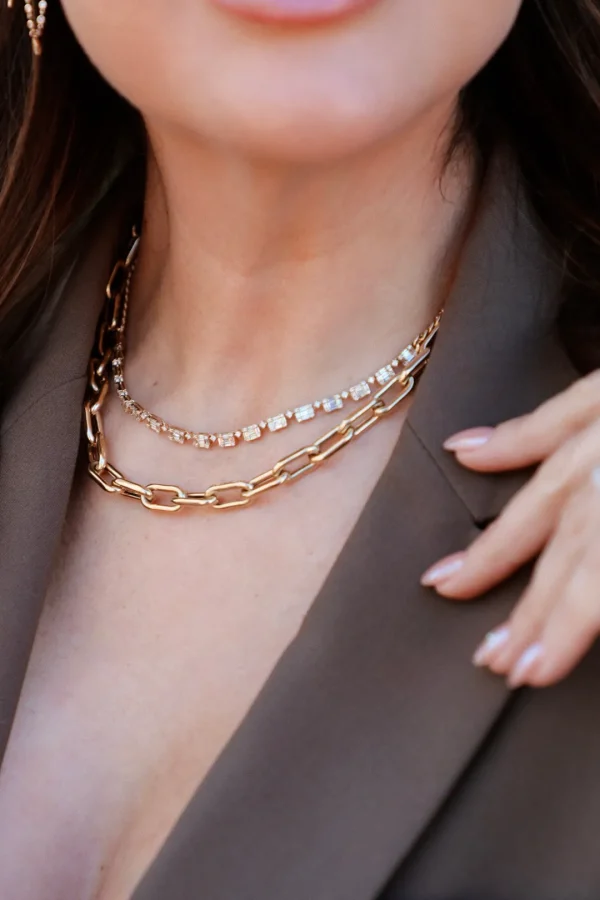 Mama Bijoux Classique Open Link Chain Necklace Discount