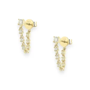 Mama Bijoux Cool Mom Diamond Chain Earrings New