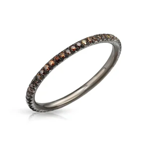Mama Bijoux Couture French V-Cut Mini Eternity Band (Platinum) Clearance