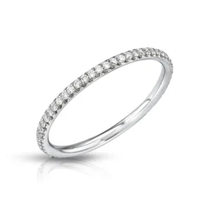 Mama Bijoux Couture French V-Cut Mini Eternity Band (Platinum) Clearance