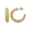Mama Bijoux Croissant Open Hoop Stud Earrings Sale