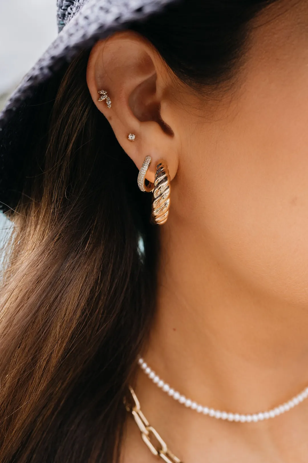 croissant_open_hoop_stud__2.webp Mama Bijoux Croissant Open Hoop Stud Earrings Sale