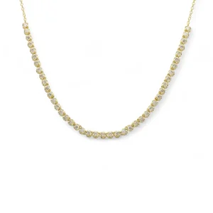 Mama Bijoux Cupcake Diamond & Chain Half Tennis Necklace Hot