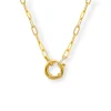 Mama Bijoux Diamond and Spring Clasp Chain Necklace Fashion