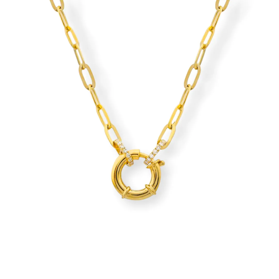 diamond_and_spring_clasp__0.webp Mama Bijoux Diamond and Spring Clasp Chain Necklace Fashion
