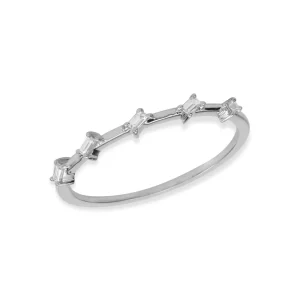 Mama Bijoux Diamond Baguette Whisper Stacking Ring Hot
