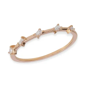 Mama Bijoux Diamond Baguette Whisper Stacking Ring Hot
