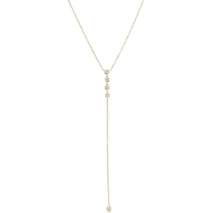 Mama Bijoux Diamond Bezel Lariat Necklace Fashion