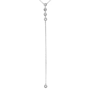 Mama Bijoux Diamond Bezel Lariat Necklace Fashion