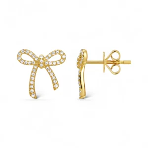Mama Bijoux Diamond Bow Studs Clearance