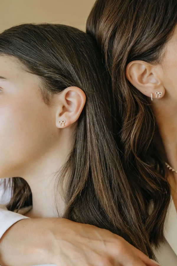 Mama Bijoux Diamond Bow Studs Clearance