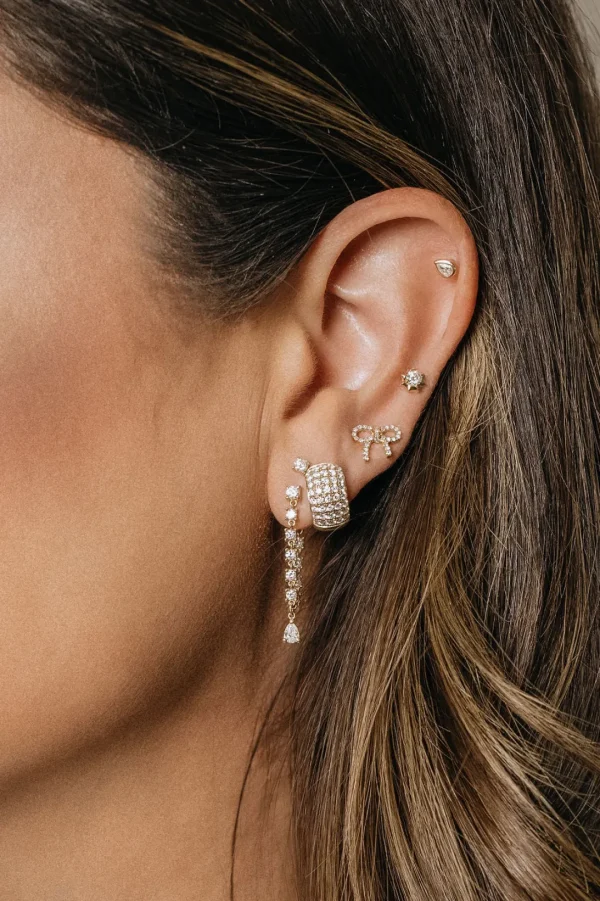 Mama Bijoux Diamond Bow Studs Clearance