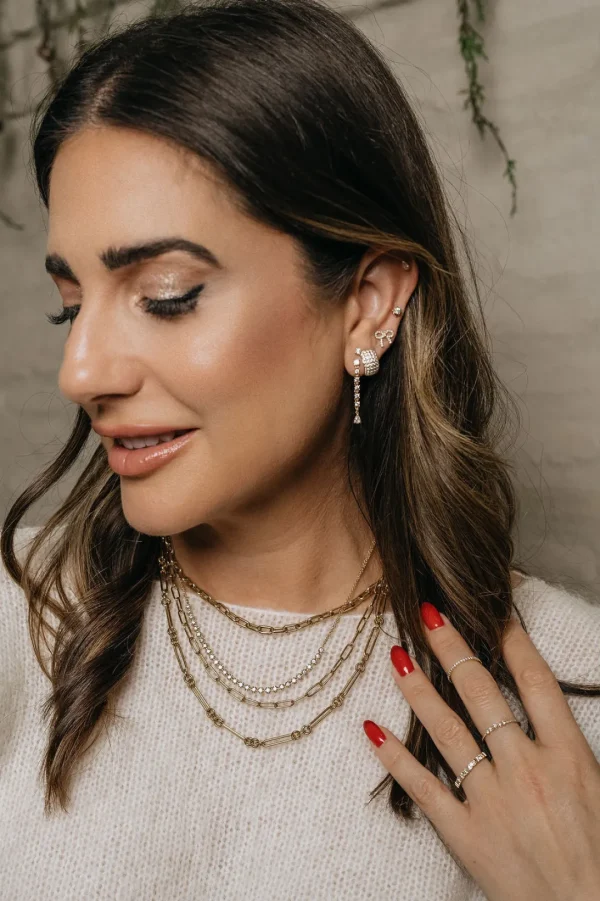 Mama Bijoux Diamond Bow Studs Clearance