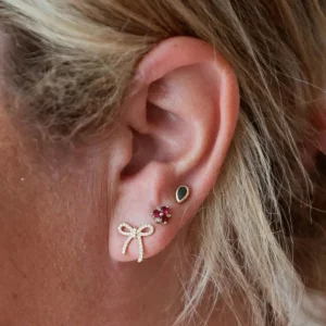Mama Bijoux Diamond Bow Studs Clearance