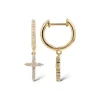 Mama Bijoux Diamond Cross Charm Huggies Sale