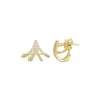 Mama Bijoux Diamond Double Lobe Studs Sale