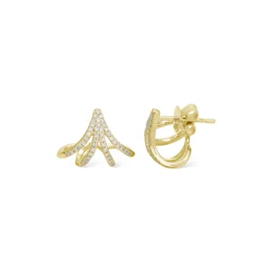 Mama Bijoux Diamond Double Lobe Studs Sale