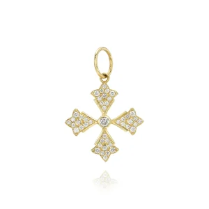 Mama Bijoux Diamond Italian Cross Charm Hot