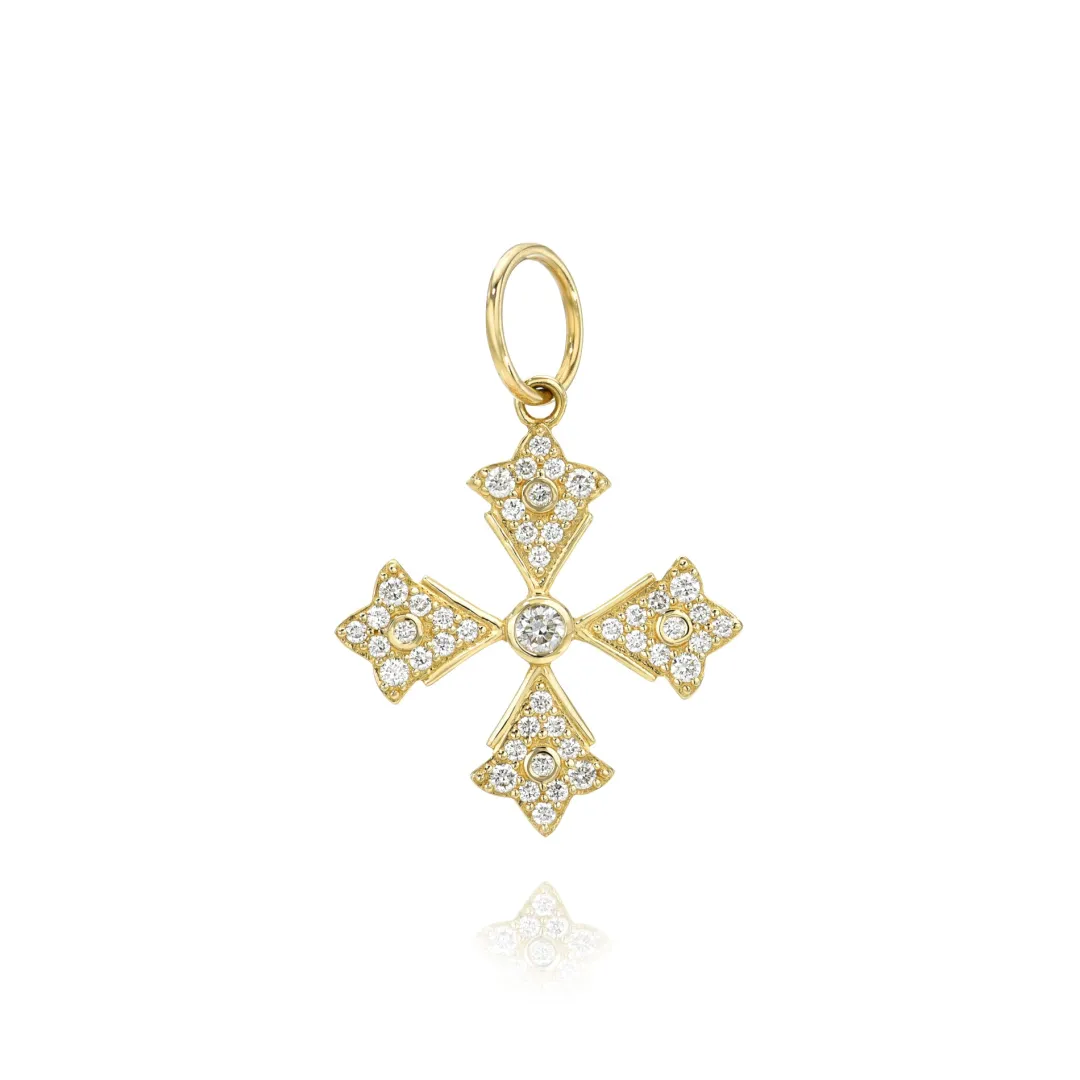 diamond_italian_cross_cha_0.webp Mama Bijoux Diamond Italian Cross Charm Hot