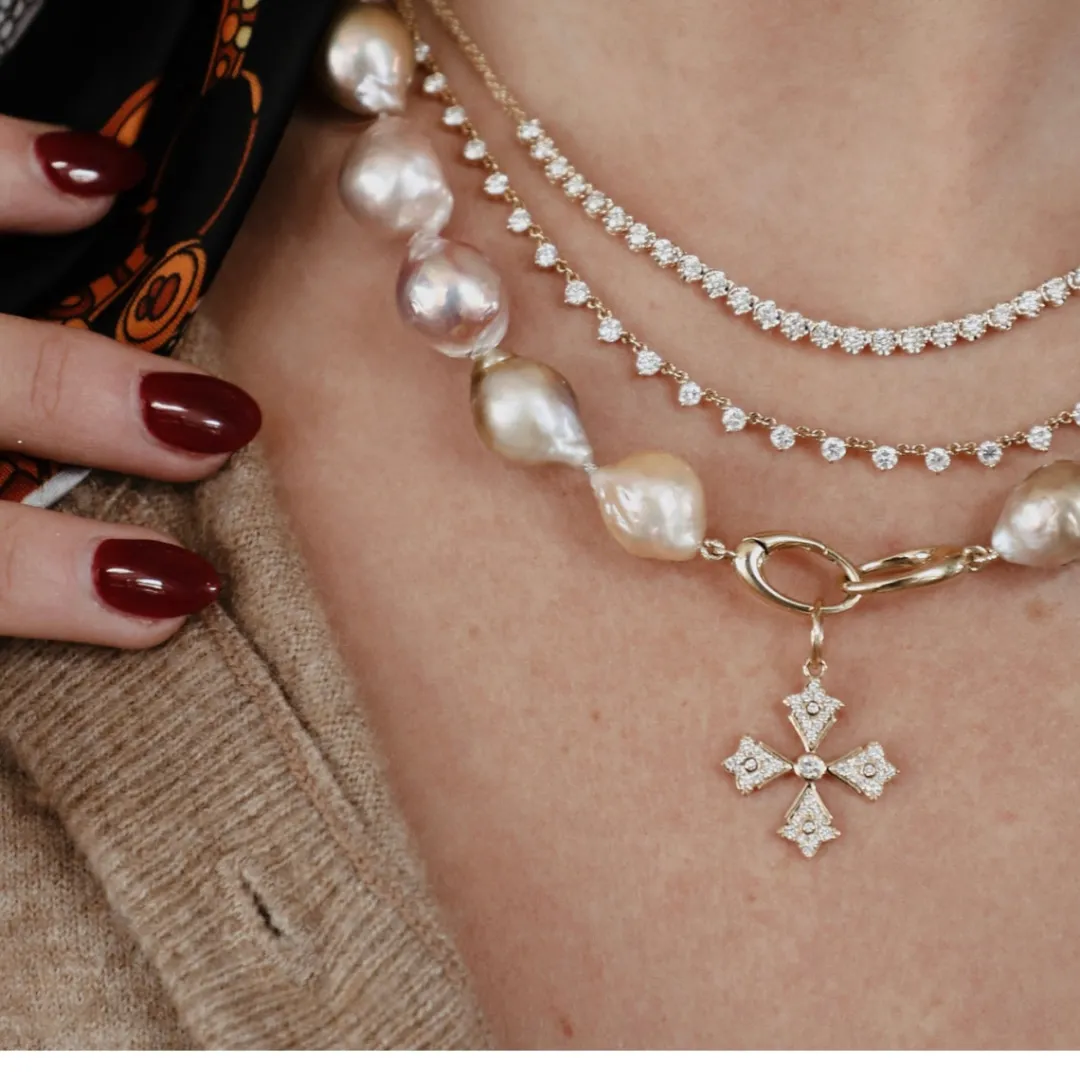 diamond_italian_cross_cha_1.webp Mama Bijoux Diamond Italian Cross Charm Hot
