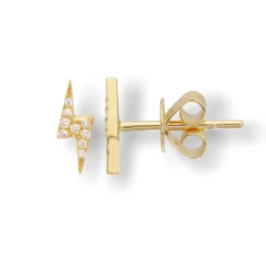 Mama Bijoux Diamond Lightning Bolt Studs Clearance