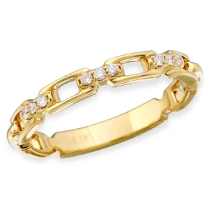 Mama Bijoux Diamond Link Stacking Ring Discount