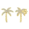 Mama Bijoux Diamond Palm Tree Studs Discount