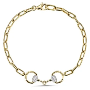 Mama Bijoux Diamond Pavé Horsebit Chain Bracelet Best