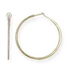 Mama Bijoux Diamond Pavé Skinny Hoops (1.5 inch diameter) Best