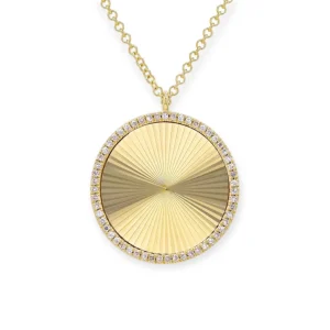 Mama Bijoux Diamond Rimmed Medallion Necklace Sale