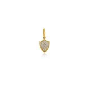 Mama Bijoux Diamond Shield Charm New