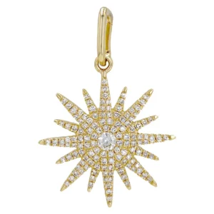 Mama Bijoux Diamond Sunburst Charm Fashion