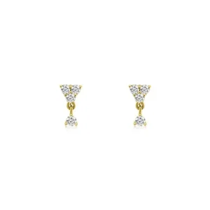Mama Bijoux Diamond Trio Drop Stud Fashion