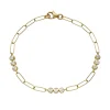 Mama Bijoux Diamond Trio Station Chain Linked Bracelet Outlet