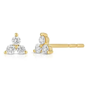 Mama Bijoux Diamond Trio Stud Earrings Discount
