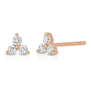 Mama Bijoux Diamond Trio Stud Earrings Discount