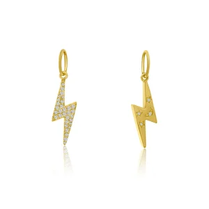 Mama Bijoux Double Sided Diamond Lightning Bolt Charm Outlet