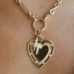 Mama Bijoux Double Sided Diamond Lightning Bolt Charm Outlet