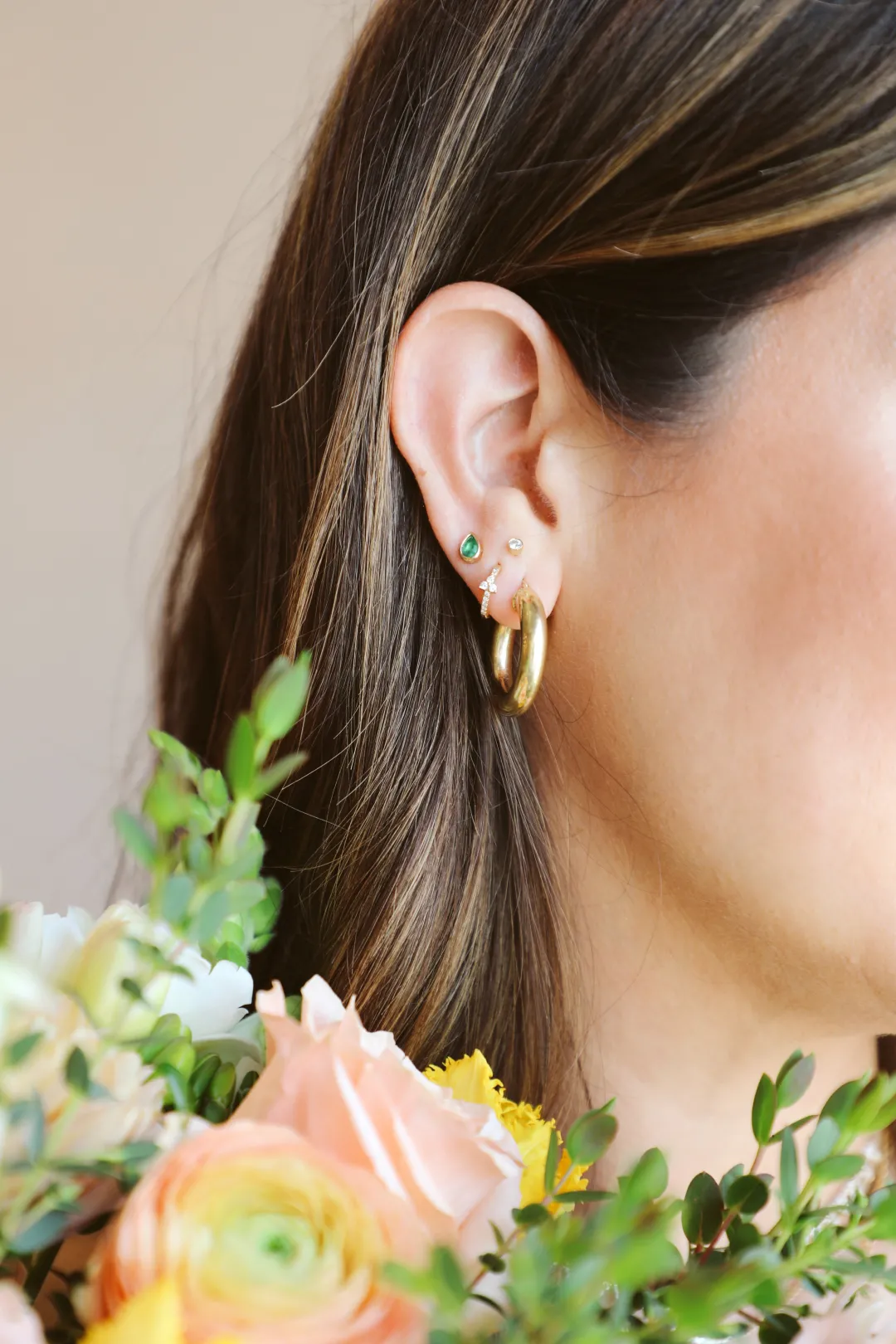 emerald_bezel_pear_shaped_3.webp Mama Bijoux Emerald Bezel Pear Shaped Studs Outlet