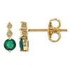 Mama Bijoux Emerald Drop Studs Clearance